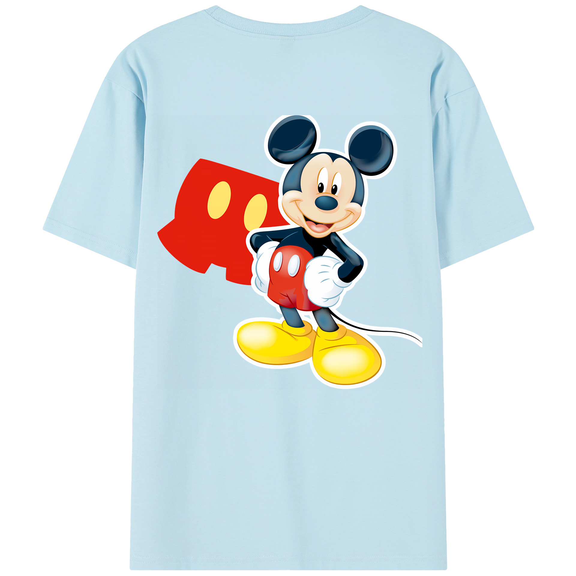 （画像用） ミッキーマウス Mickey Mouse 綿100％半袖Tシャツ（背面プリント）